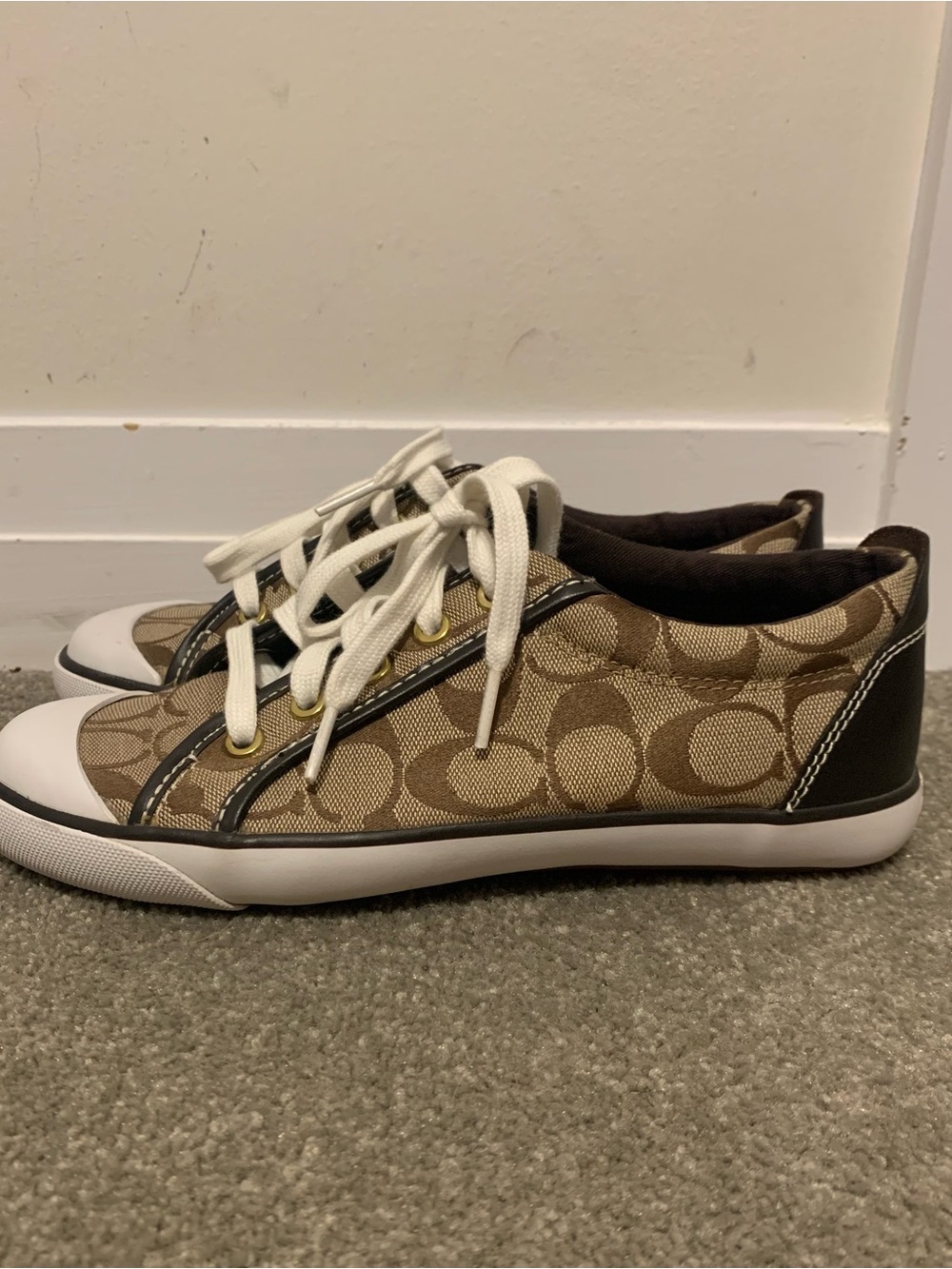 Coach Brown & Cream Barrett Sneakers